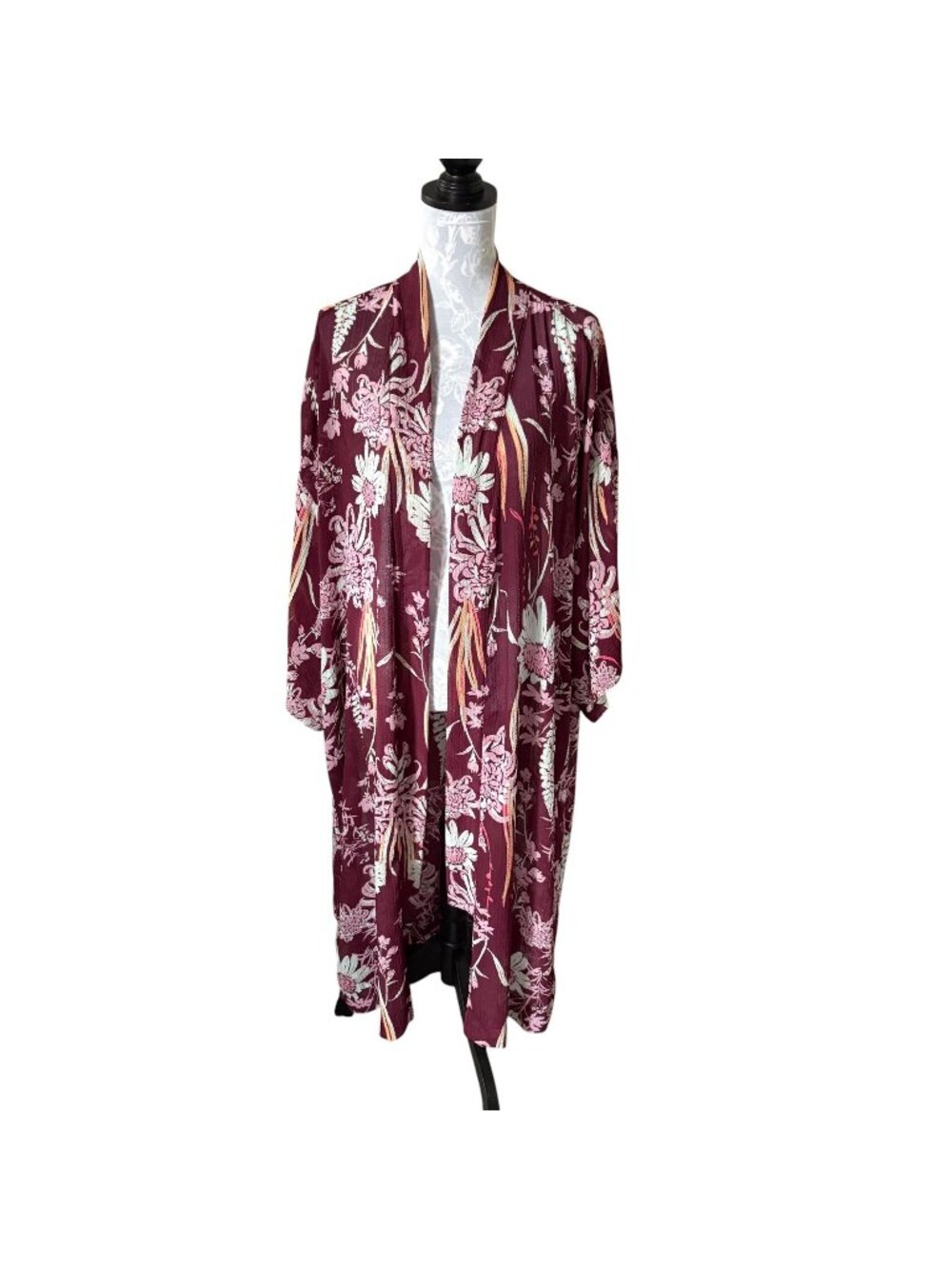 Free People Intimate Floral Burgundy Flowy Boho Lightweight Small